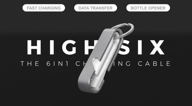 Ultimate High Six charging cable: USB-C, Lightning and more in a bottle opener