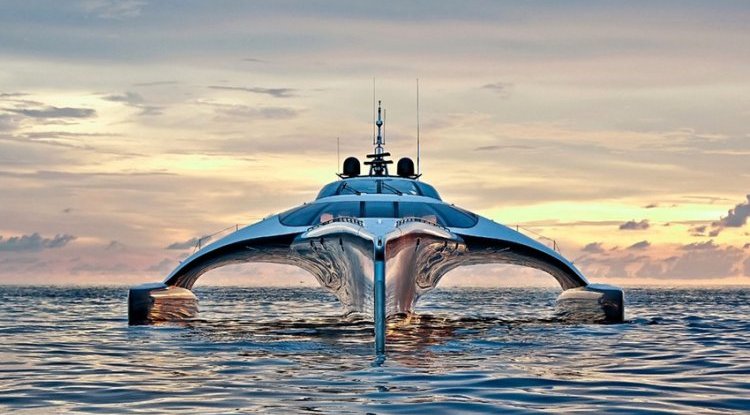 Yacht Adastra: A futuristic trimaran
