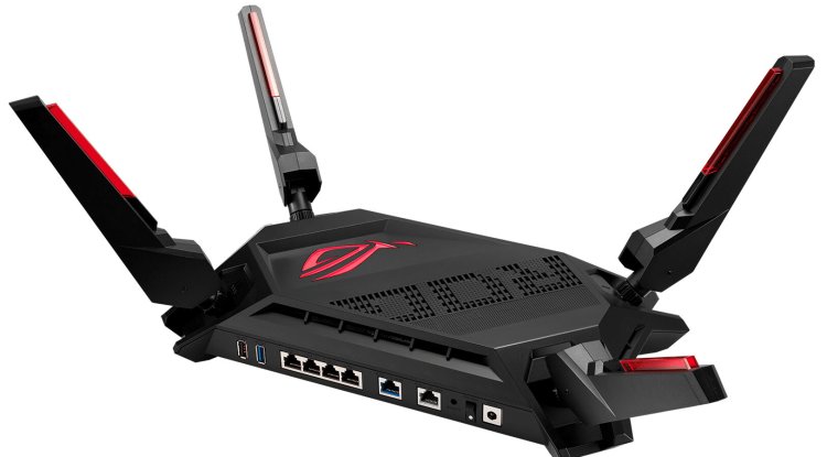Asus WiFi-6 router with four antennas