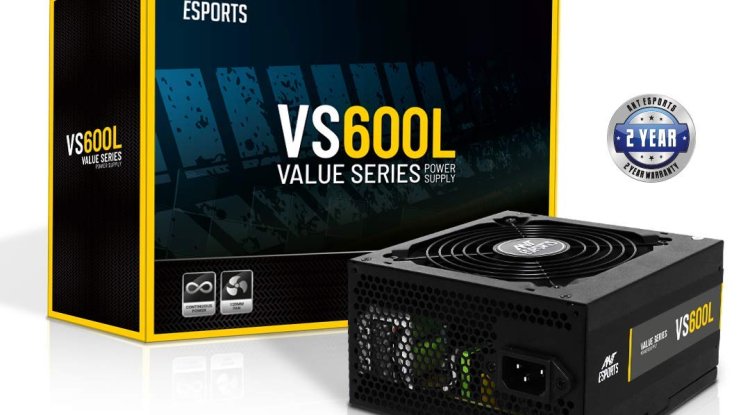 Ant Esports VS600L 600 Watt Non-Modular Continuous Power Gaming Power Supply