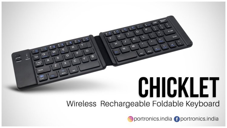 Portronics Chicklet Bluetooth Foldable Keyboard