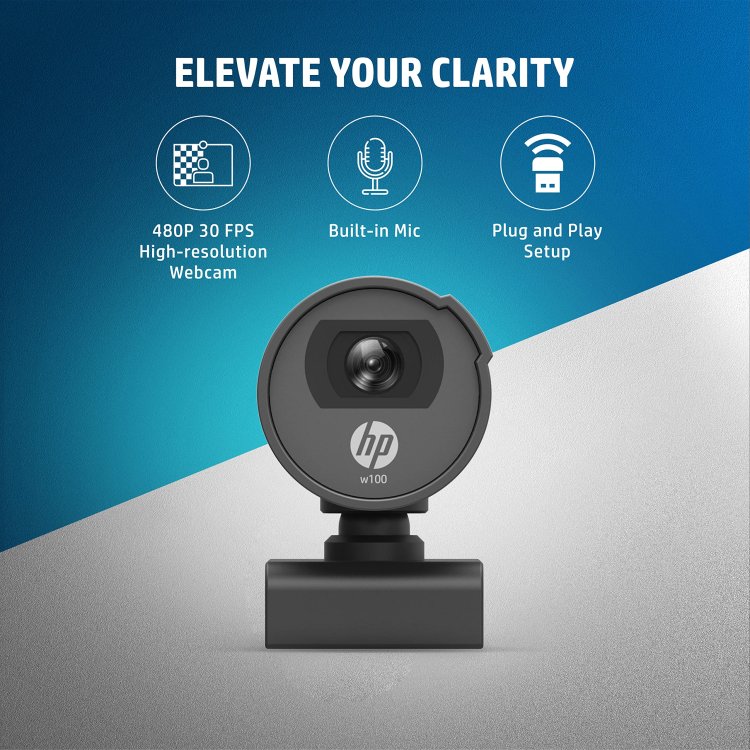 HP w100 480P 30 FPS Digital Webcam