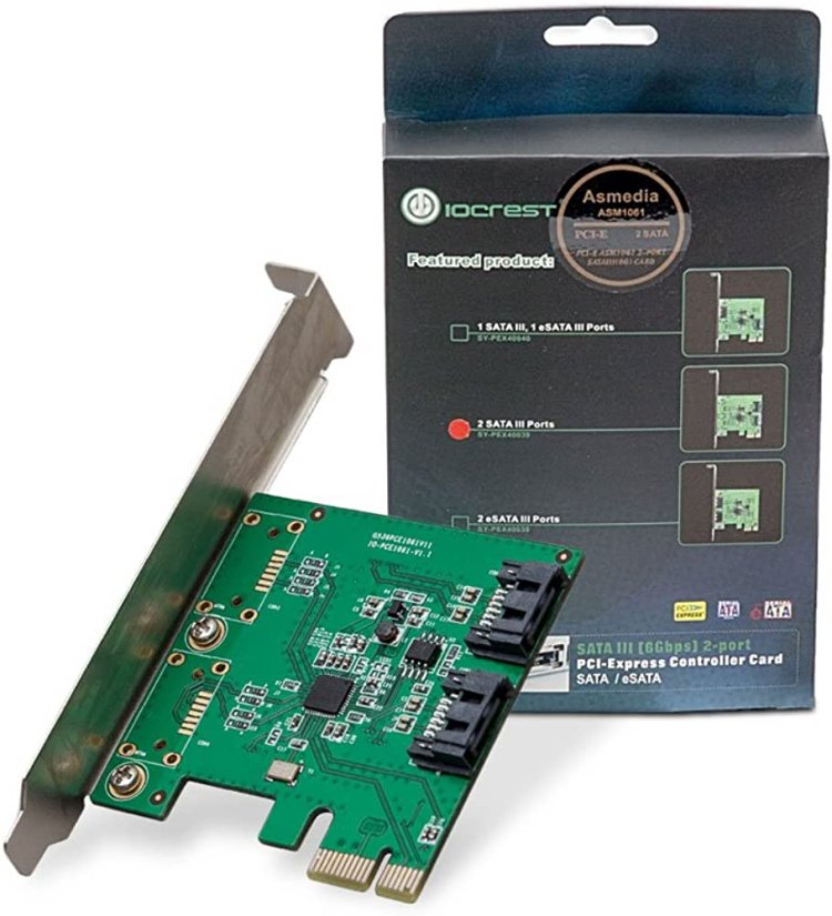 IO Crest SY-PEX40039 2 Port SATA III PCIexpress x1 Card