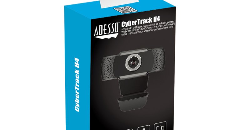 Adesso CyberTrack H4 1080P HD USB Webcam with Built-In Microphone