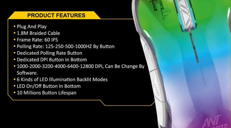 Ant Esports GM610 RGB Gaming Mouse