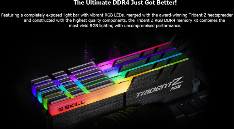 G.Skill Trident Z RGB 16GB (2x8GB) 4000MHz CL18 DDR4