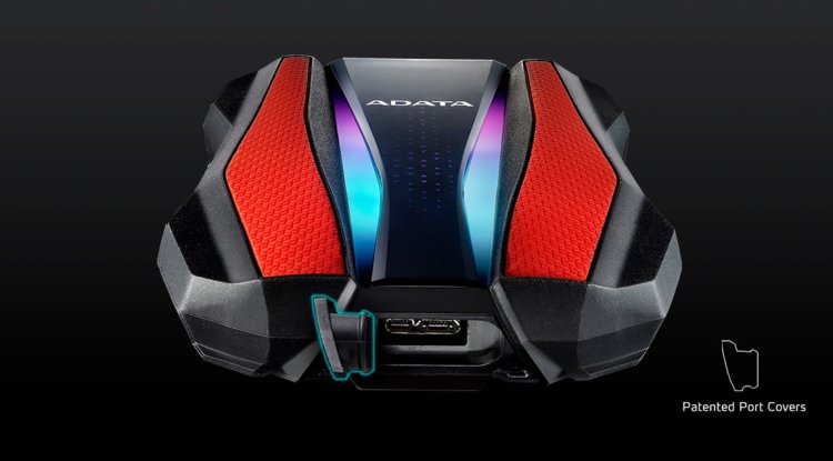 ADATA HD770G RGB 2TB Red External USB 3.1 External Hard Drive