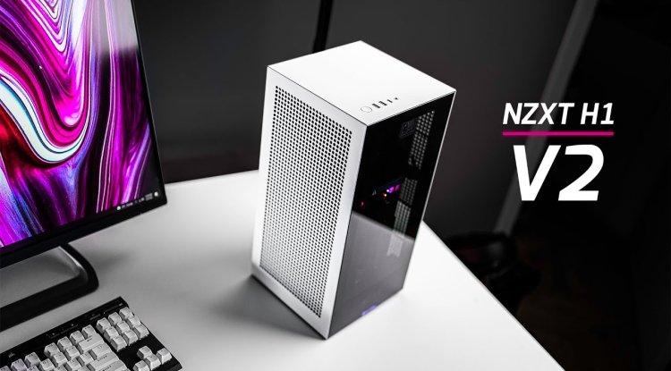NZXT H1 V2 Liquid Cooled ITX Case with 750W Gold PSU - White