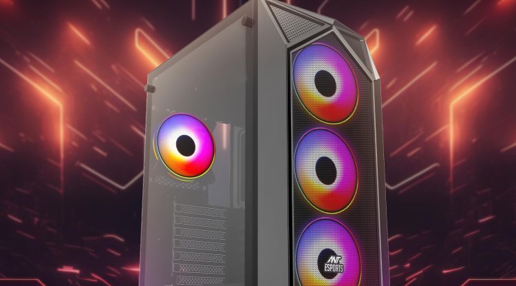 Ant Esports Ice-150Tg Mesh Atx Mid Tower Cabinet Black
