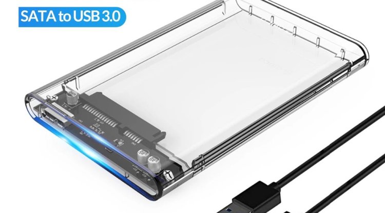 Orico 2.5in Transparent Type-C Hard Drive Enclosure