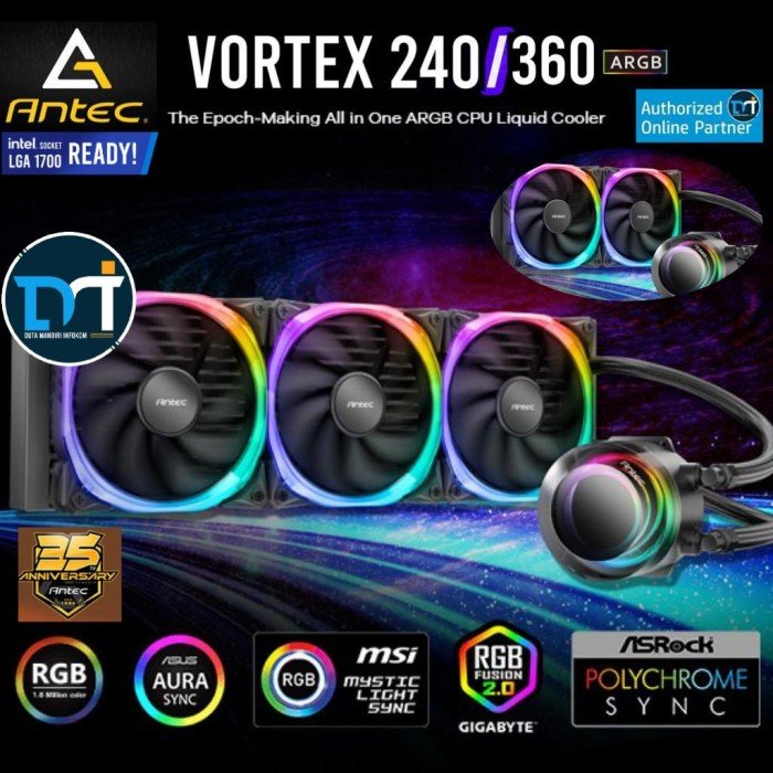 Antec Vortex 360 ARGB 360mm CPU Liquid Cooler
