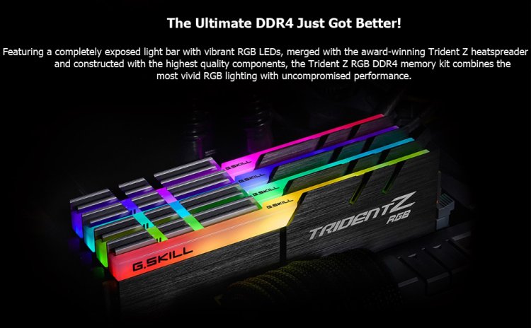G.Skill Trident Z RGB 16GB (2x8GB) 4000MHz CL18 DDR4