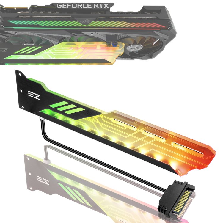 EZDIY-FAB Auto RGB Rainbow Only GPU Holder