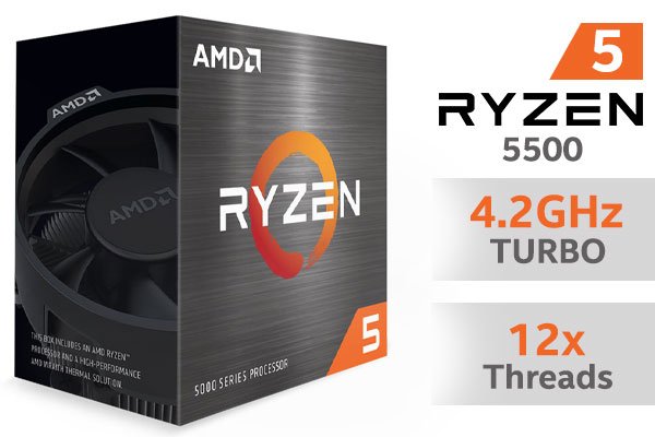 AMD Ryzen 5 5500 with Wraith Stealth