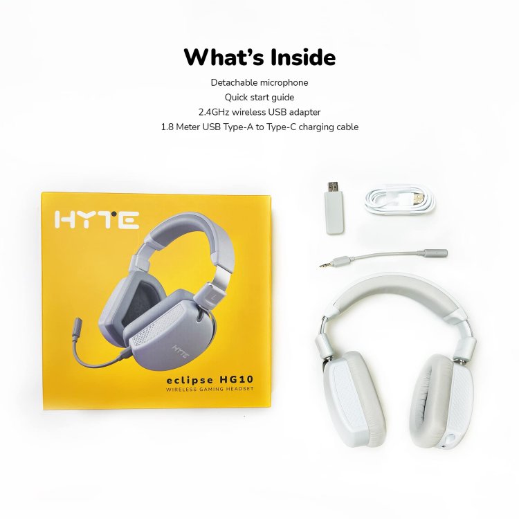 Hyte Eclipse HG10 Wireless Gaming Headset Grey