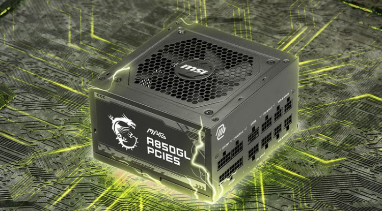 MSI MAG A850GL PCIE5 850W 80 PLUS GOLD FULLY MODULAR POWER SUPPLY