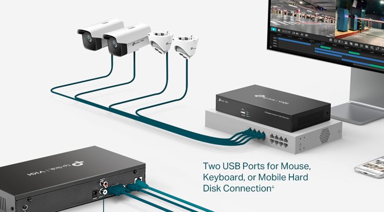 TP-Link VIGI 8 Channel PoE+ Network Video Recorder